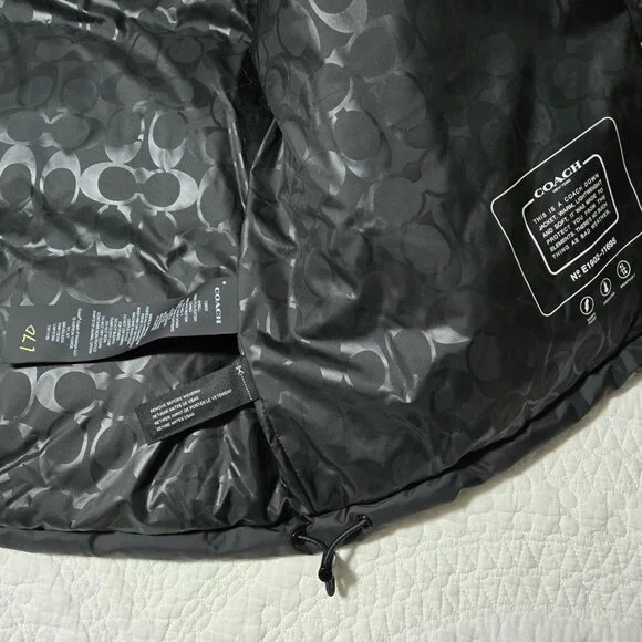 COACH Down Puffer Hooded Coat ~ Women’s ~ Medium ~ Black - Picture 11 of 16